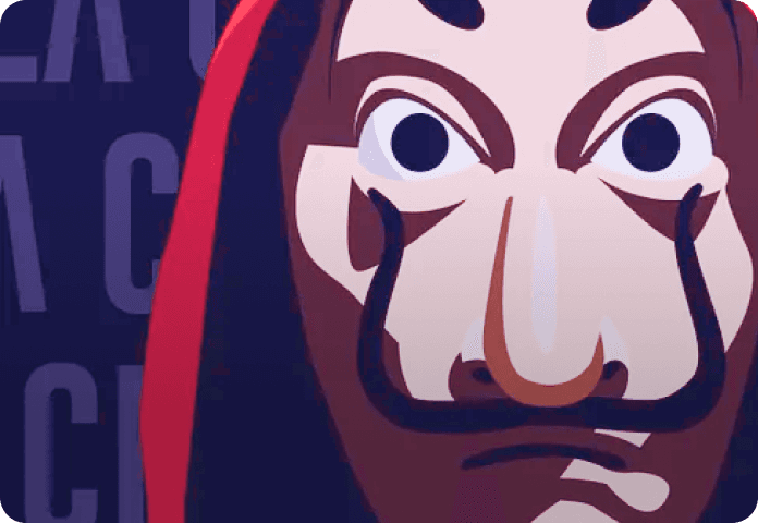 Money Heist Dali mask illustration