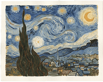 The Starry Night print