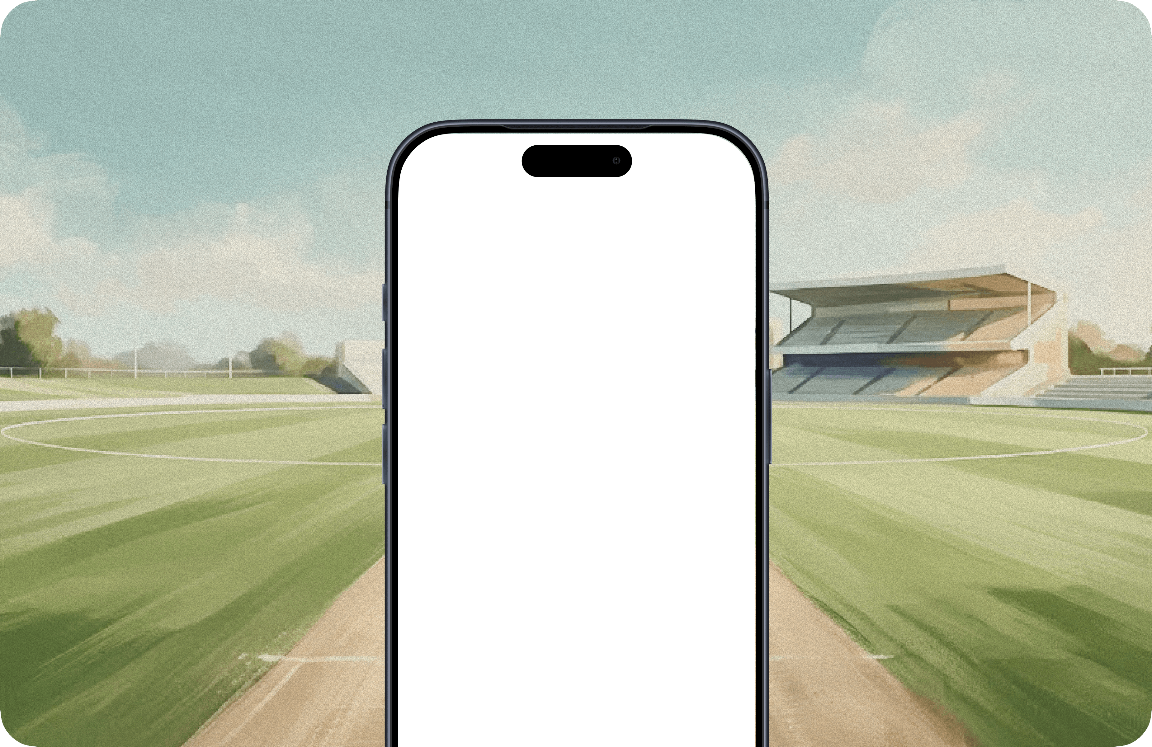 iPhone mockup frame for AI commentary case study hero